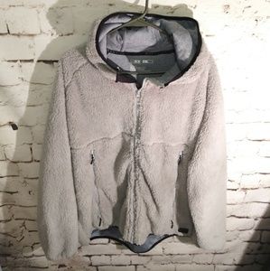 Mens Faux Fur Zip Up Hoodie.